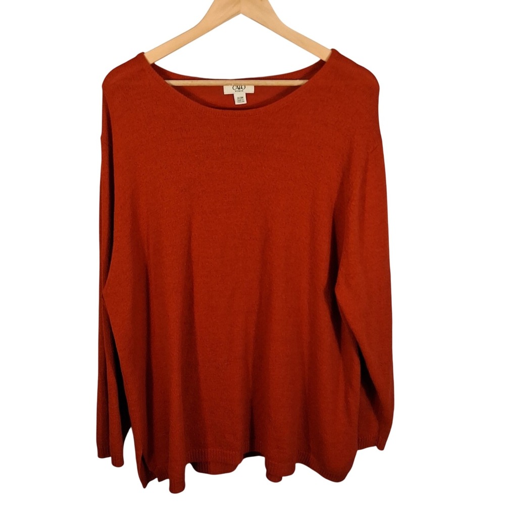 Cato Woman Knit Sweater Red Long Sleeve Casual Warm Comfy Plus Size 26/28W